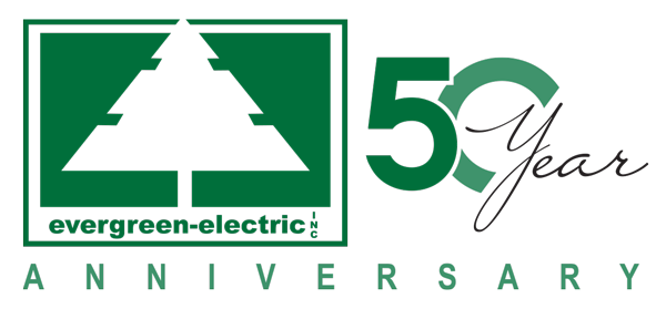 Evergreen Electric Inc. 50 Years Logo